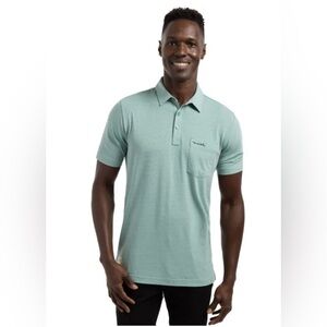 Travis Mathew Off The Record Polo Shirt Short Sleeve Preppy Polo Large